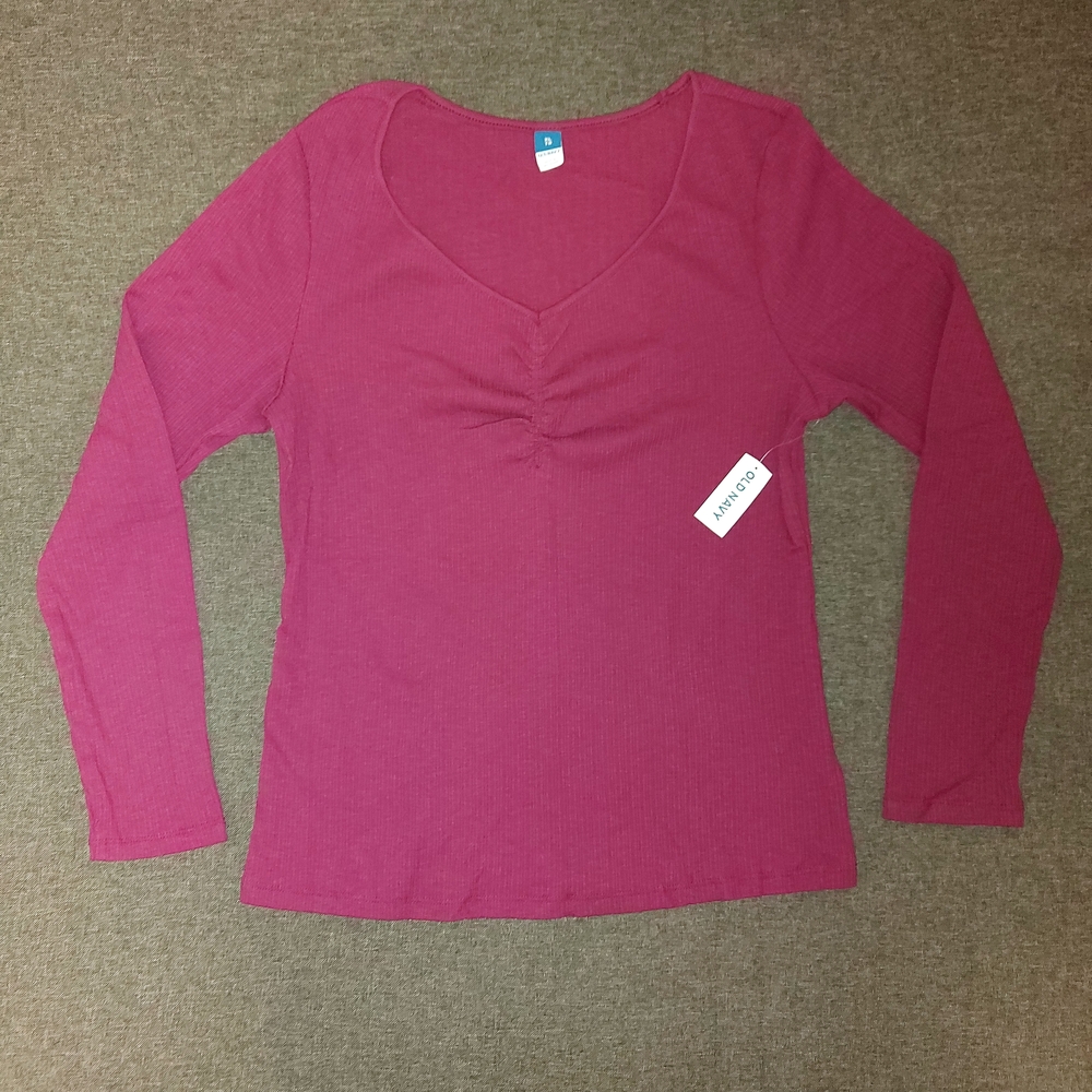 Women's Pink Long Sleeve Top